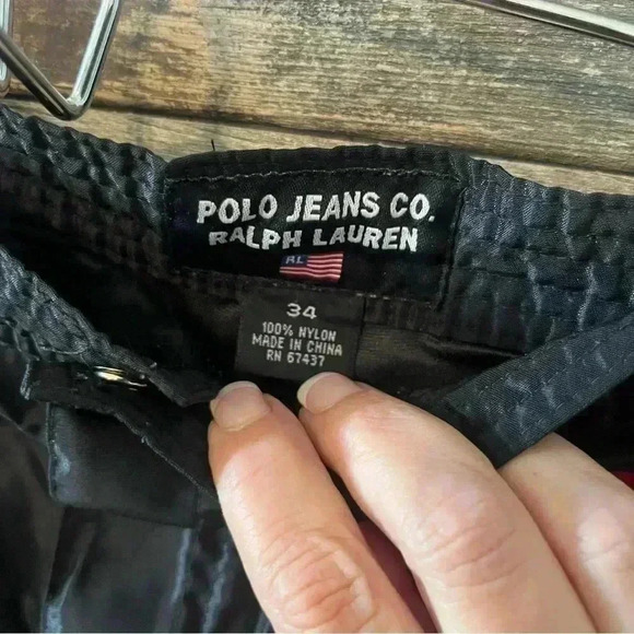 Vintage Ralph Lauren Polo  100% nylon swim trunks mens size 34 black label - Picture 4 of 5